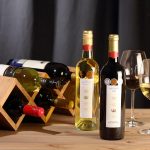 Bottle of wine and wine glasses