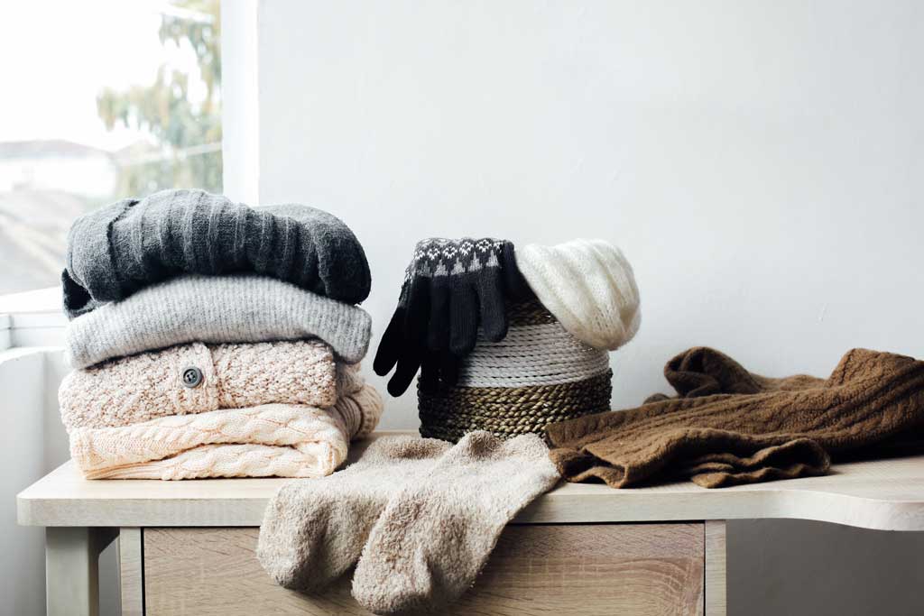 Winter clothing for moving in winter