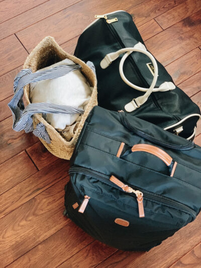 Luggage and duffel bags to pack clothing instead of boxes