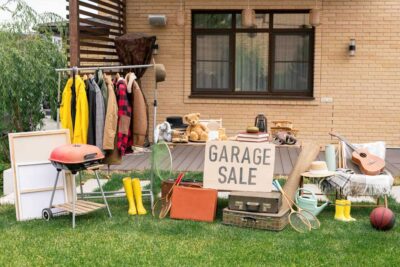 Yard sale of unwanted items to make money